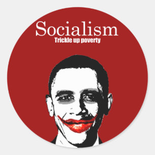 ADESIVO REDONDO SOCIALISMO - GOTEJAMENTO ACIMA DA POBREZA