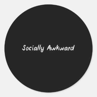 Adesivo Redondo Socialmente Entusiasmado Por Tão Ansioso