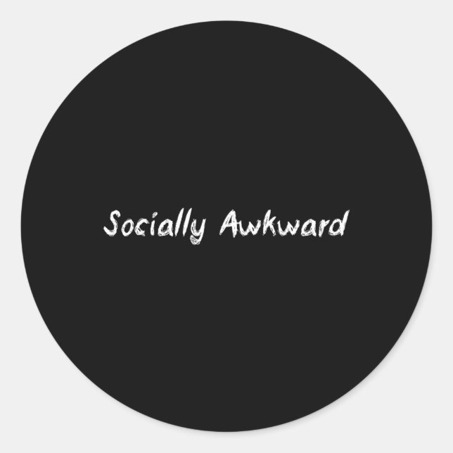 Adesivo Redondo Socialmente Entusiasmado Por Tão Ansioso (Frente)