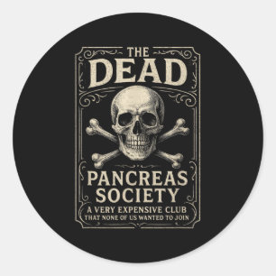 Adesivo Redondo Sociedade de Pancreias mortos - Caveira de Consciê