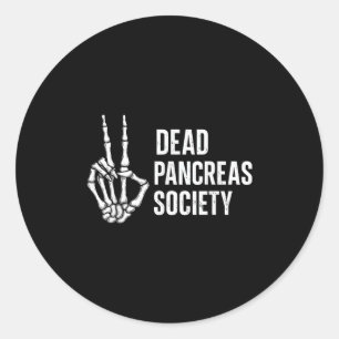 Adesivo Redondo Sociedade do Pâncreas morto Diabetes Sensibilizaçã