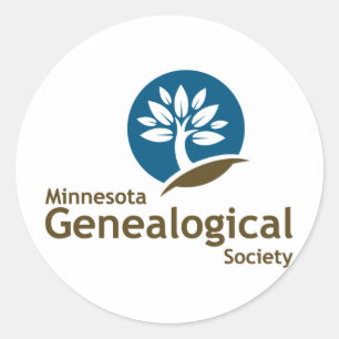 Adesivo Redondo Sociedade genealógica de Minnesota