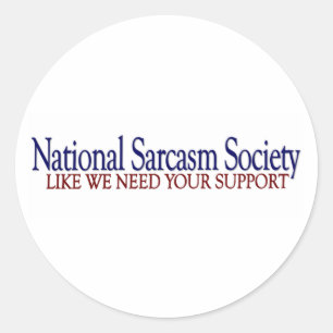 Adesivo Redondo Sociedade Nacional de Sarcasmo