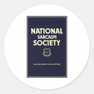 Adesivo Redondo Sociedade Nacional-Sarcasmo