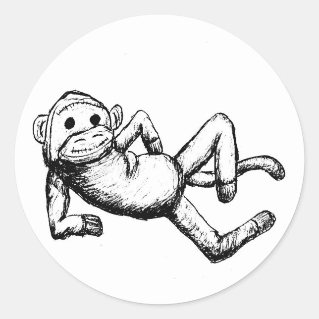 Adesivo Redondo sockmonkey1 005 (Frente)