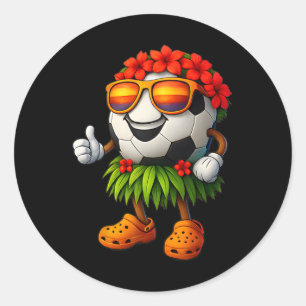 Adesivo Redondo Soco engraçado do Havaí Ll Havaiano Tropical Verão