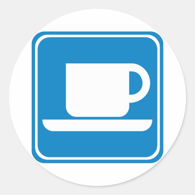 Adesivo Redondo Socorro de Compro de Café SIgn (Frente)