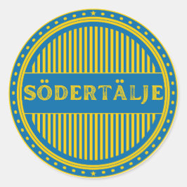 Adesivo Redondo Södertälje City Pride Emblem – Swedish Identity