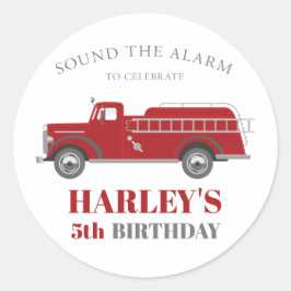 Adesivo Redondo Soe a Festa de aniversário do trem de fogo do alar