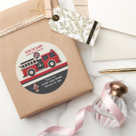 Adesivo Redondo Soe o Chá de fraldas Mínimo de Alarme do Bombeiro