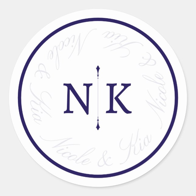 Adesivo Redondo Sofisticado e Clássico (Frente)