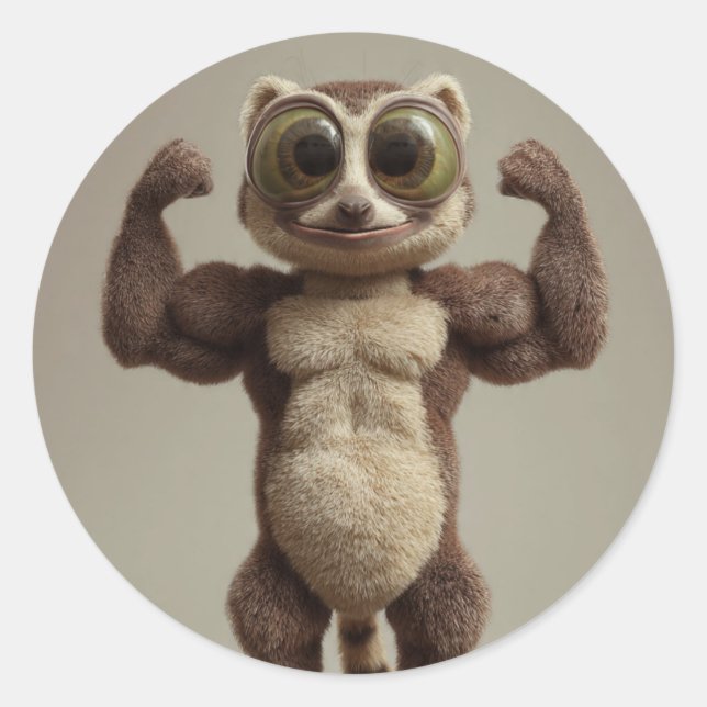 Adesivo Redondo Soft but Strong Sticker – Minimalist Aesthetic  (Frente)