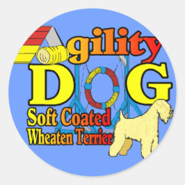 Adesivo Redondo Soft_Coated_Wheaten_Terrier_Agilidade