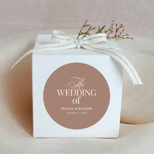 Adesivo Redondo Soft Mocha Taupe Casamento Luxo Neutro