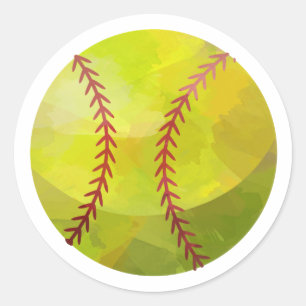 Adesivo Redondo Softball