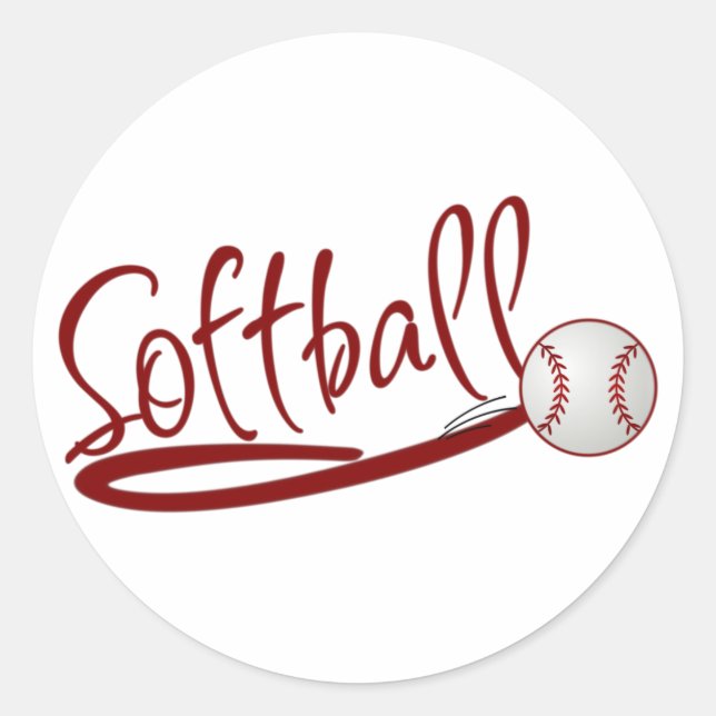 Adesivo Redondo Softball (Frente)
