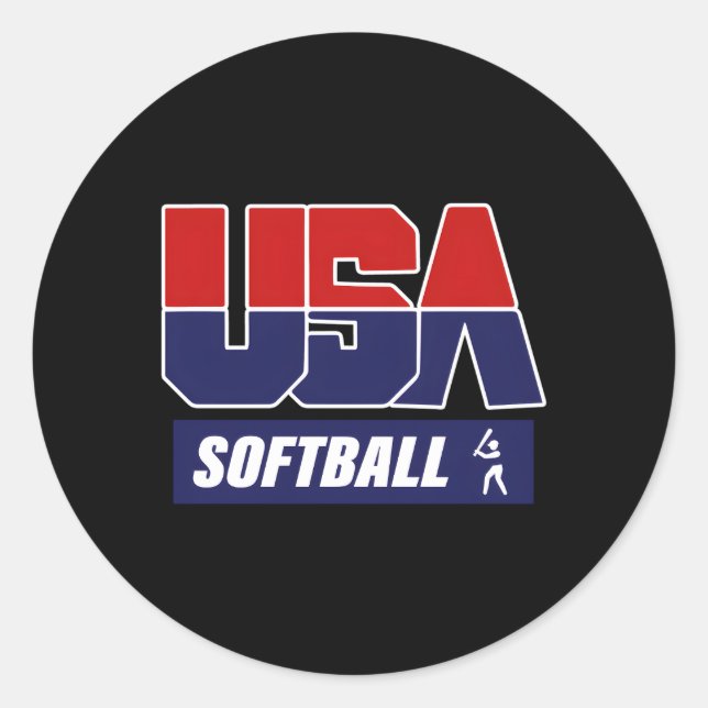 Adesivo Redondo Softball 2021 Usa (Frente)