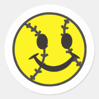 Adesivo Redondo Softball Be Happy