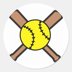 Adesivo Redondo Softball Crossbats