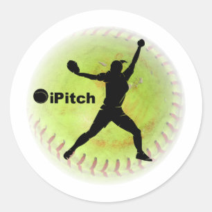Adesivo Redondo softball de Fastpitch do iPitch