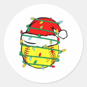 Adesivo Redondo Softbol de Natal