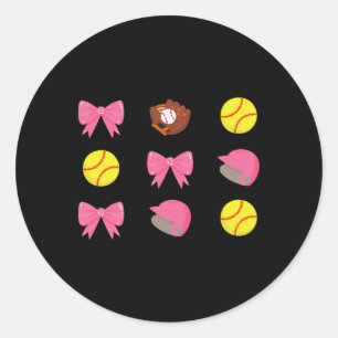 Adesivo Redondo Softll Coquete Rosa Laço Cheer Softll Mama Vender 