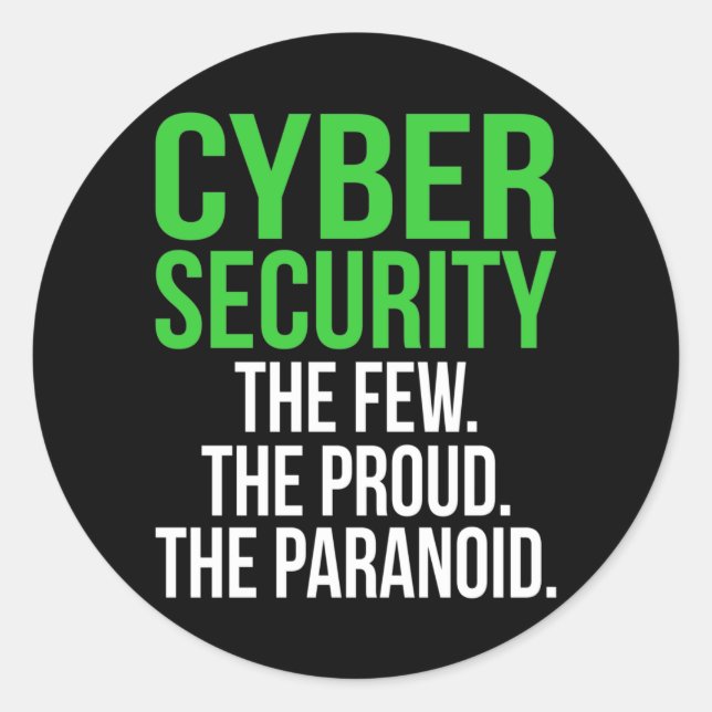 Adesivo Redondo Software técnico de TI para computador de seguranç (Frente)