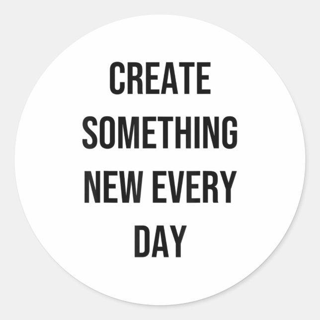 Adesivo Redondo Soing New Every Day Artist Gift  (Frente)