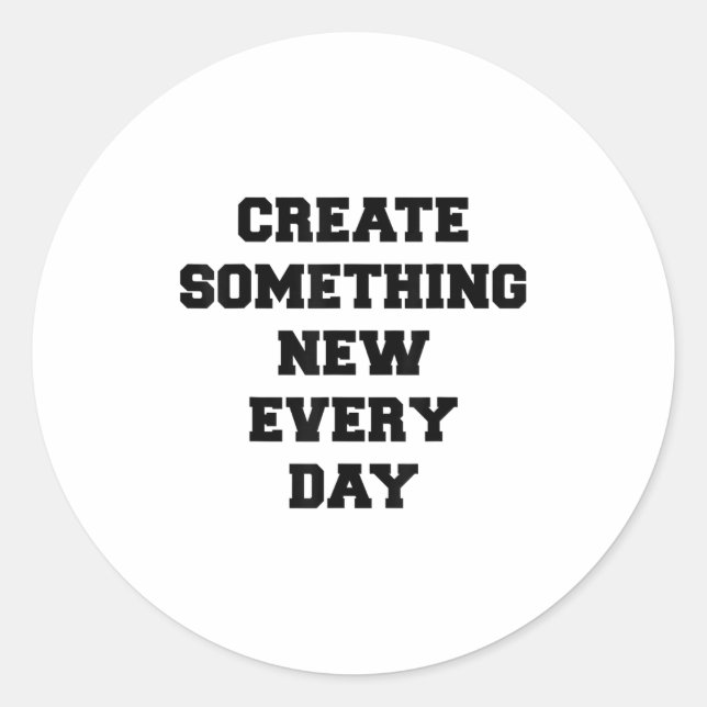 Adesivo Redondo Soing New Every Day Artist Gift  (Frente)