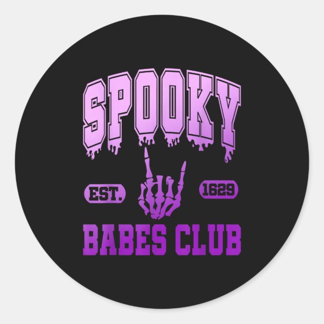 Adesivo Redondo Soky Est. 1629 Babes Club, Retro, Goth  (Frente)