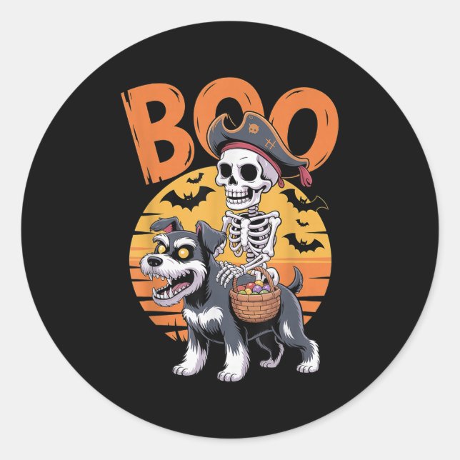 Adesivo Redondo Soky Mini Schnauzer Costume Miniature Schnauzer Ha (Frente)