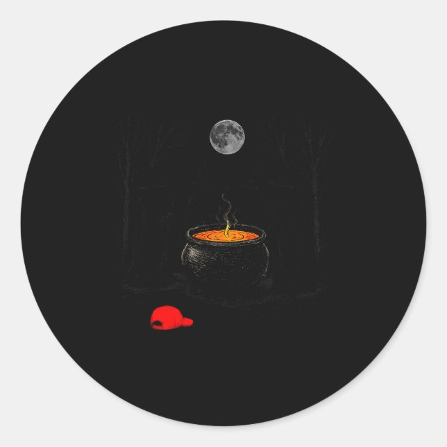 Adesivo Redondo Soky Witch Halloween Feminist Women Rights Against (Frente)