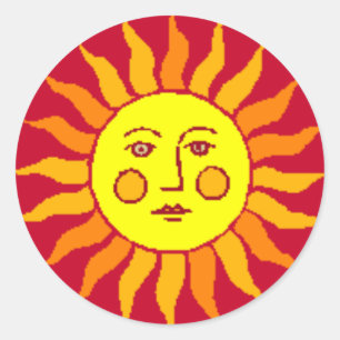 Adesivo Redondo Sol