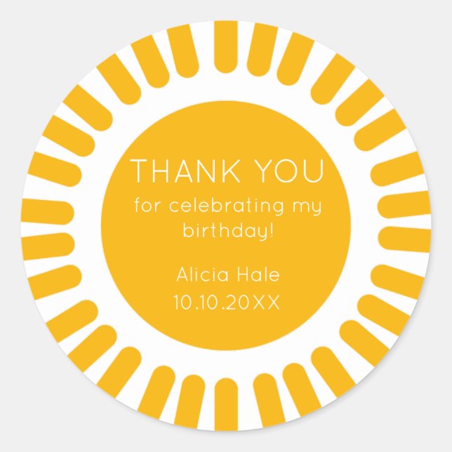 Adesivo Redondo Sol Boêmio  (Frente)