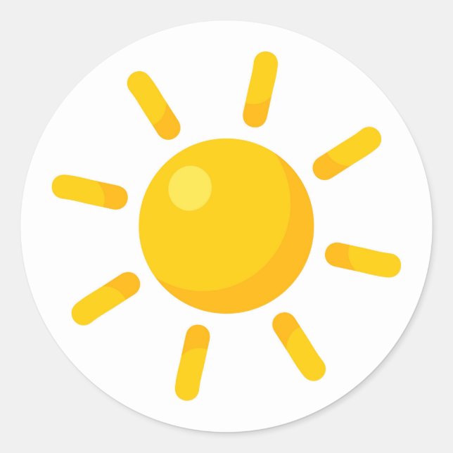 Adesivo Redondo Sol bonito (Frente)
