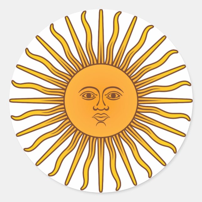 Adesivo Redondo Sol de Mayo (Frente)