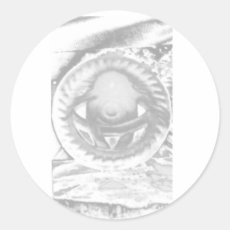 Adesivo Redondo Sol de pedra branca e negra