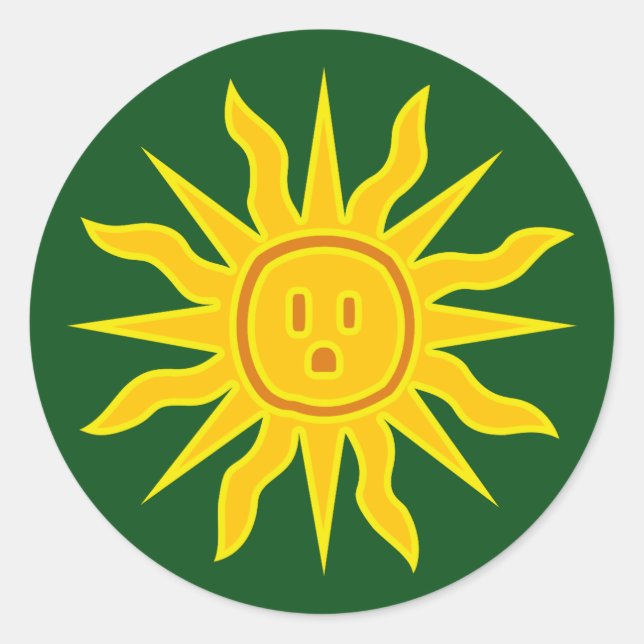 Adesivo Redondo Sol elétrico (Frente)