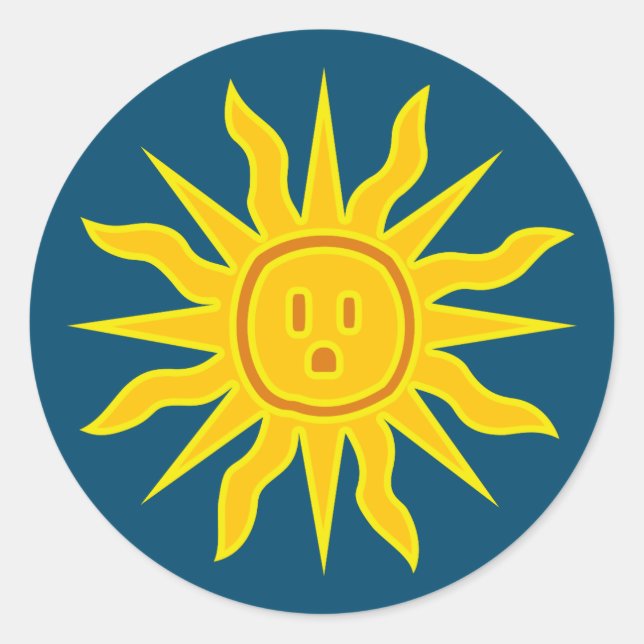 Adesivo Redondo Sol elétrico (Frente)