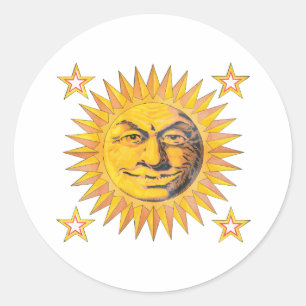 Adesivo Redondo Sol feliz