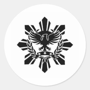 Adesivo Redondo Sol filipino e crista de águia