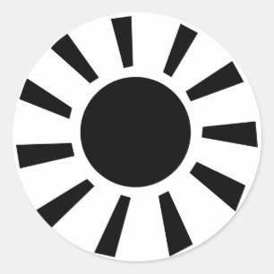 Adesivo Redondo Sol Negro