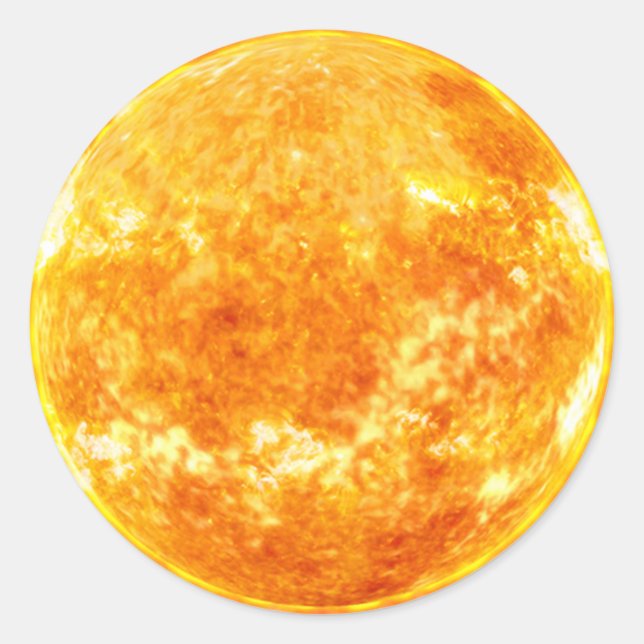 Adesivo Redondo Sol ouro (Frente)