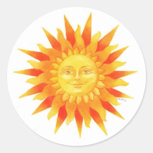 Adesivo Redondo Sol Stickers