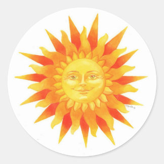 Adesivo Redondo Sol Stickers