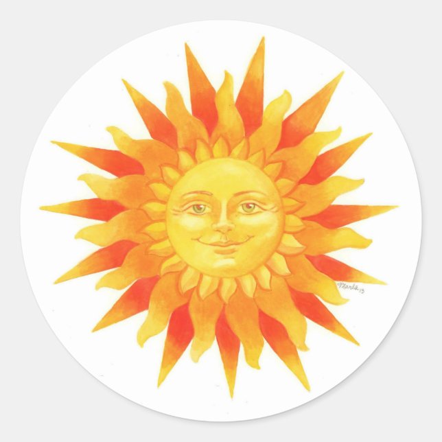Adesivo Redondo Sol Stickers (Frente)