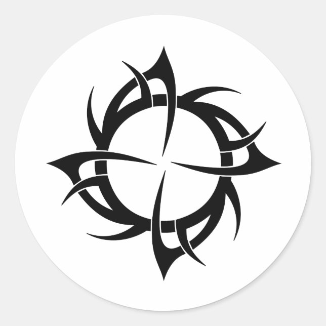 Adesivo Redondo Sol tribal (Frente)