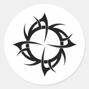Adesivo Redondo Sol tribal