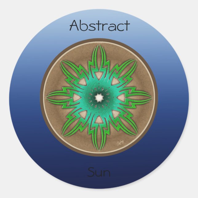 Adesivo Redondo Sol verde (Frente)
