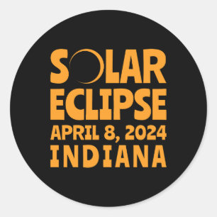 Adesivo Redondo Solar Eclipse 2024 Indiana